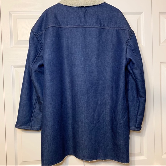 Madewell Sherpa denim cocoon coat - Picture 10 of 12